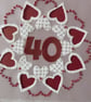 Ruby Anniversary Parchment Card - Image 1