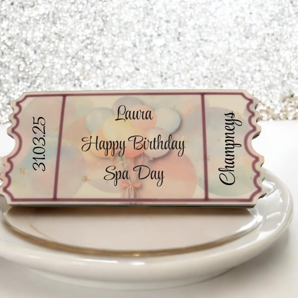 Happy Birthday Arcylic Ticket 