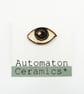 Ceramic eye pin badge, lapel pin, brooch. - Image 1