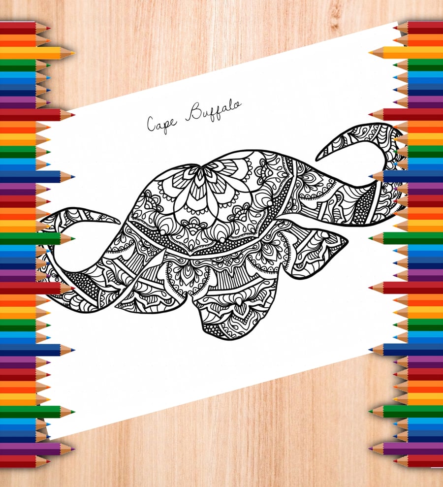 Digital Colouring Pack - African Big Five