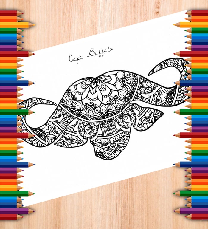 Digital Colouring Pack - African Big Five