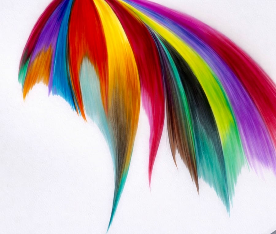 Prismatic Flourish Coloured Pencil on Paper Print