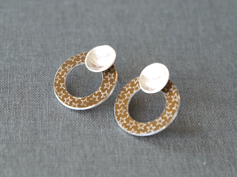 Colour pop circle studs bronze