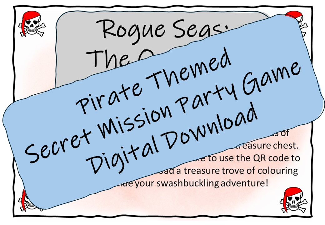 Pirate Themed Secret Mission - Escape Room for Kids, Printable Party Game