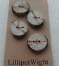 Four Beachcombed Buttons, driftwood disk buttons - Image 4
