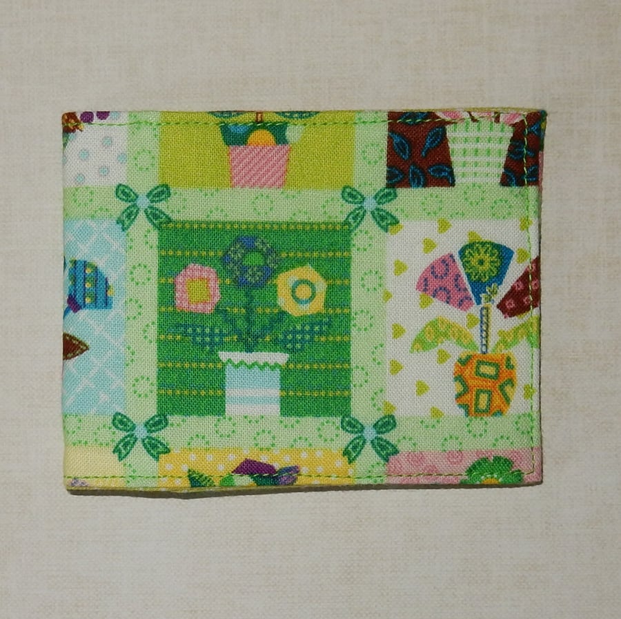 Travel card wallet Funky flowers and pots