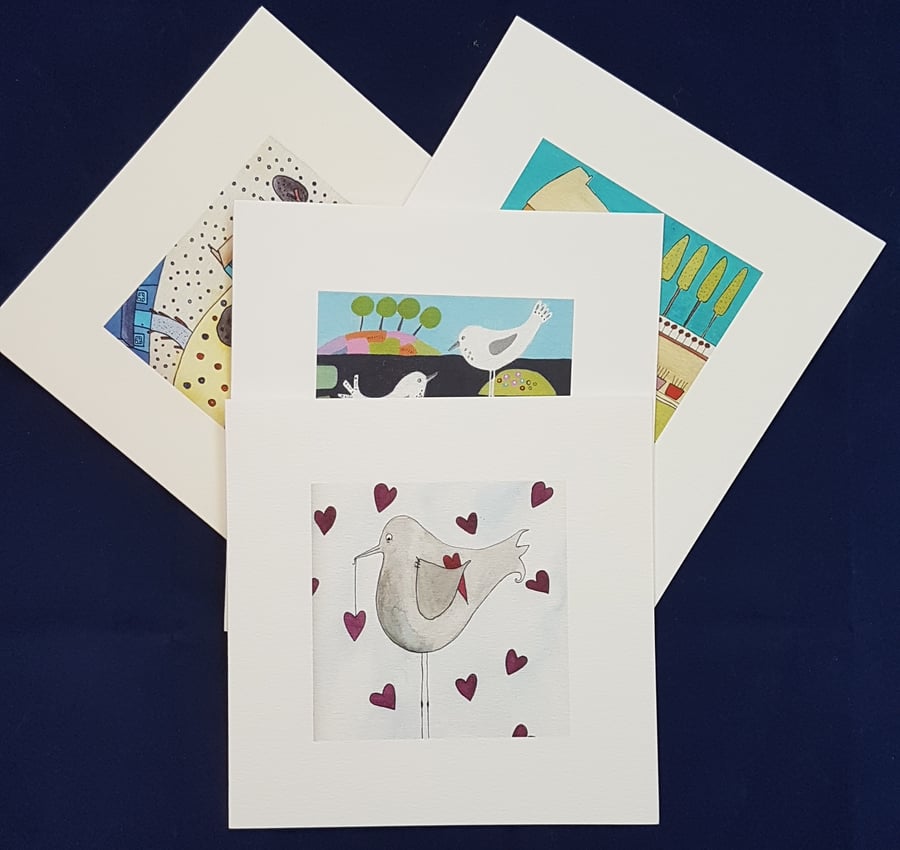 Collection of 4 art cards