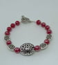 Red glass filigree bracelet  - Image 6