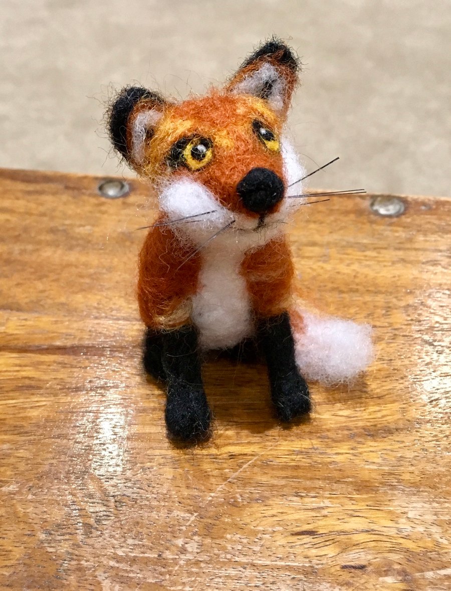Fox needlefelted garden wildlife gift 