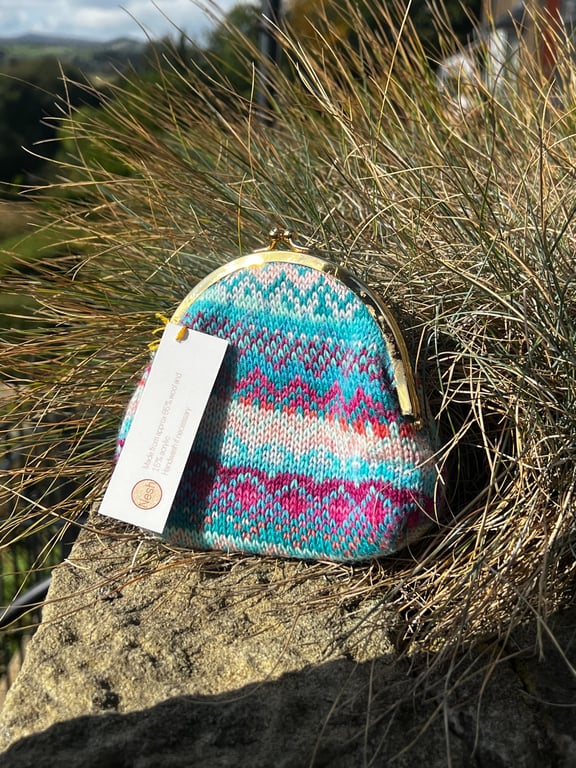 Fairisle knitted purse super seconds festival