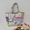 Seconds Sunday Patchwork tote bag short handles project bag