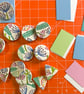 SALE Handmade Spring Ceramic brooch, Hand Made Pottery Badge - Image 4