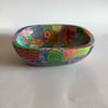 Abstract hand painted bowl