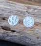 Studs - Handmade sterling silver ampersand stud earrings, unisex earring studs - Image 2