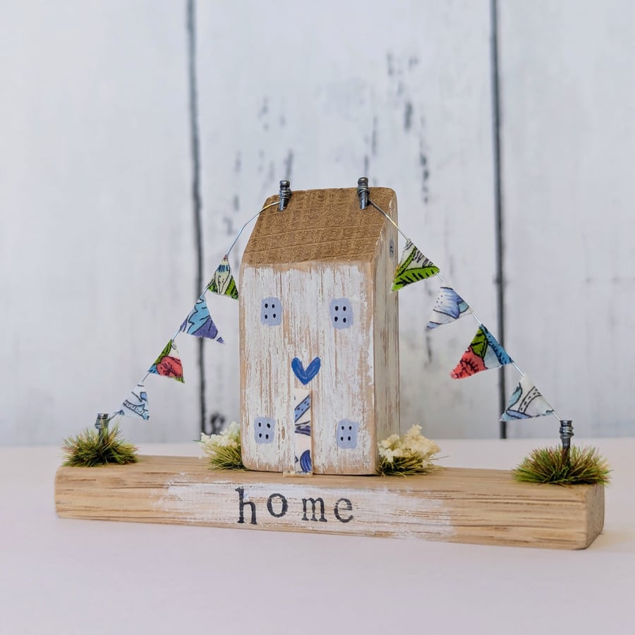 Handmade Tiny Oak Cottage Home Decor 'Home'