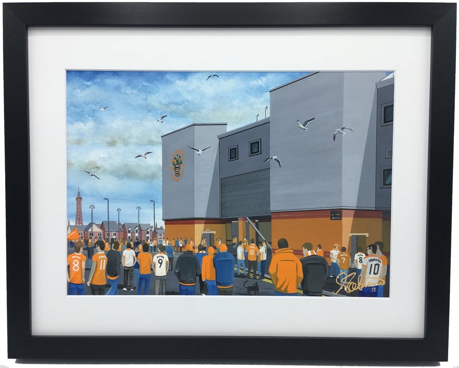 Blackpool. Framed & Unframed Fine Art Print. Football Club FC Bloomfield Rd Gift