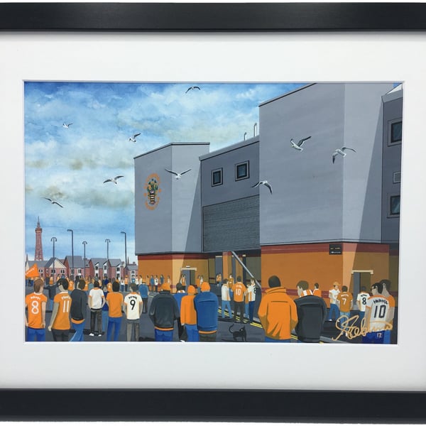 Blackpool. Framed & Unframed Fine Art Print. Football Club FC Bloomfield Rd Gift
