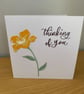Thinking of You  Handmade Floral Greeting Card