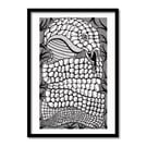 Cobra Snake Original Art Pen And Ink Drawing