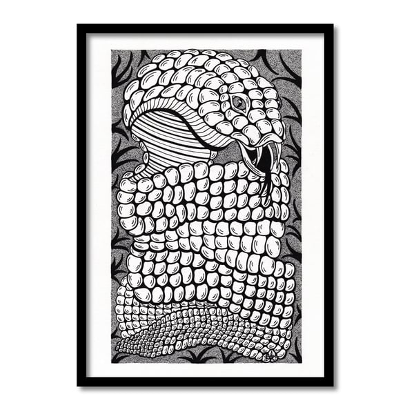 Cobra Snake Original Art Pen And Ink Drawing
