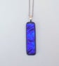 Dichroic glass pendant Blue-purple Ripple - Image 5