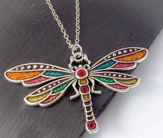 Dragonfly Necklace, Dragonfly Pendant