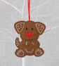 Gingerbread dog decoration, hanging decoration, felt. - Image 4
