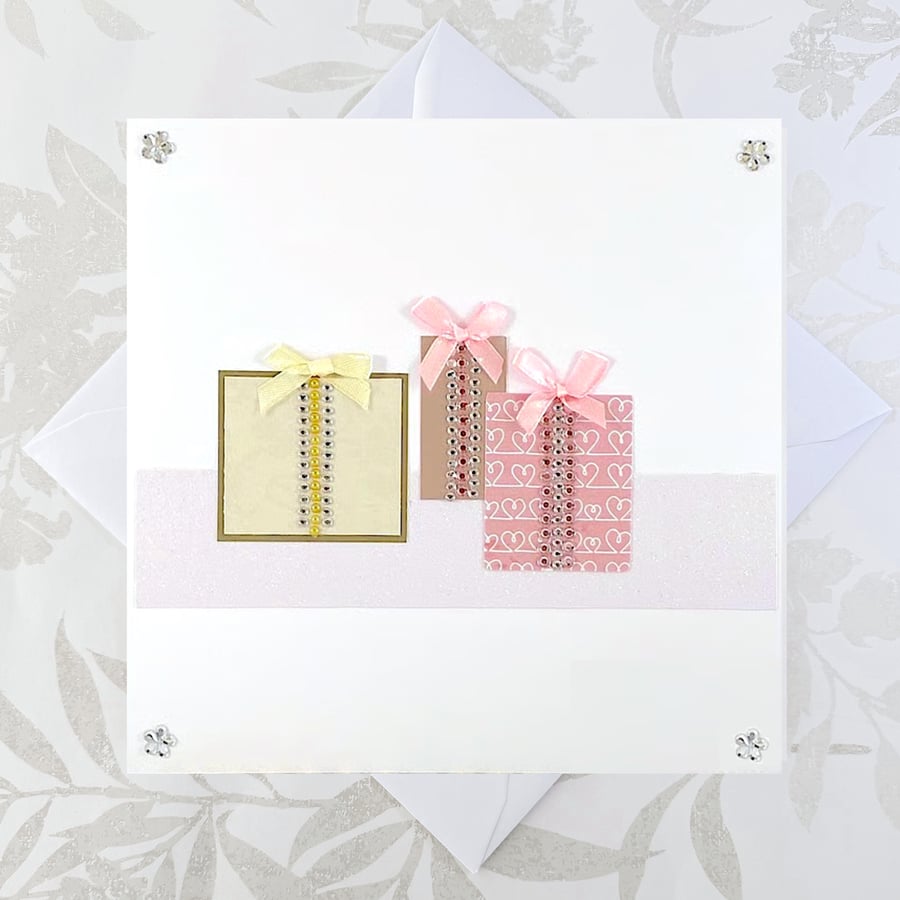 Large handmade birthday card - jewels birthday gifts OOAK