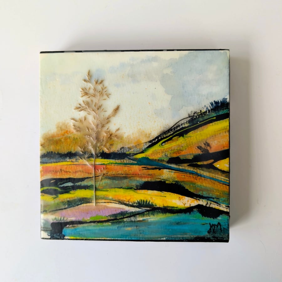 "Forever Autumn"  mini mixed media art