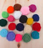 20 Felt Fabric Flower Roses Assorted Colours - Image 3