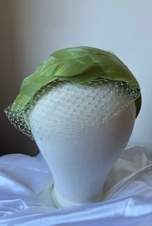 Lima - Green Feather Fascinator - Special Occasion - Wedding Guest