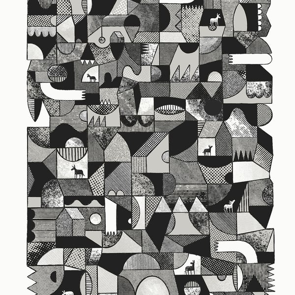 Donkey Puzzle No.3 A2 two-colour screen-print