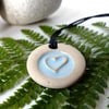 Baby Blue  Ceramic Necklace Light