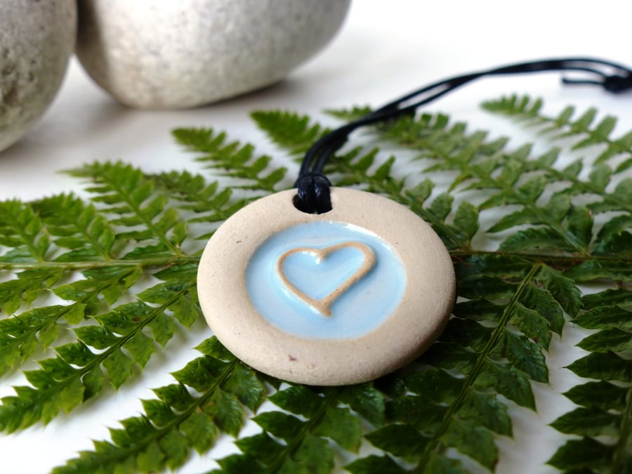 Baby Blue  Ceramic Necklace Light