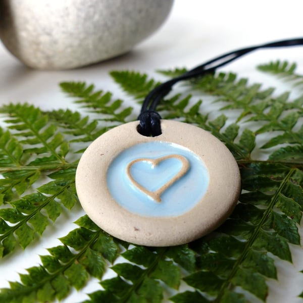 Baby Blue  Ceramic Necklace Light