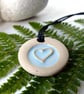 Baby Blue  Ceramic Necklace Light - Image 1