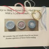 Dorset Button Flower Pattern Kit, Blue, White and Red, F7