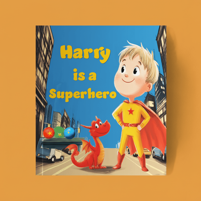 Personalised Superhero Dragon Book for Boys – Gift for Boys, Age 1-10