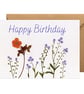 Happy Birthday Card - Forget Me Nots