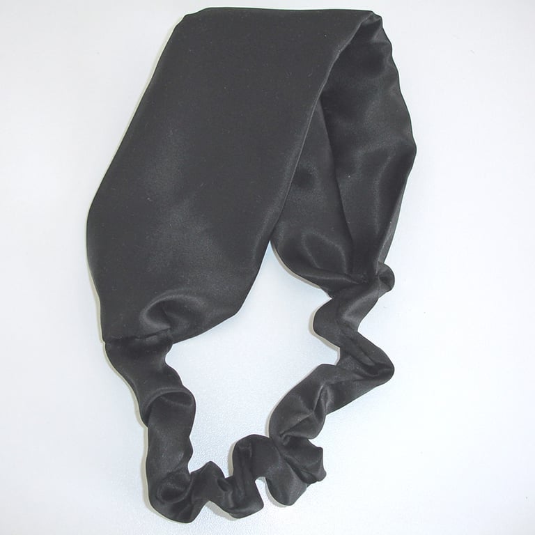Silk Headband Black Mulberry Silk Hairband Elasticated