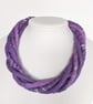 The Wrapped Twist: felted cord necklace in shades of purple - Image 3