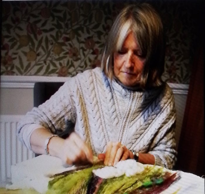 Breeze and Berry Textile Art