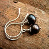 Black Pearl Drop Earrings