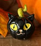 Kitkin small ceramic cat pumpkin decoration - Image 7