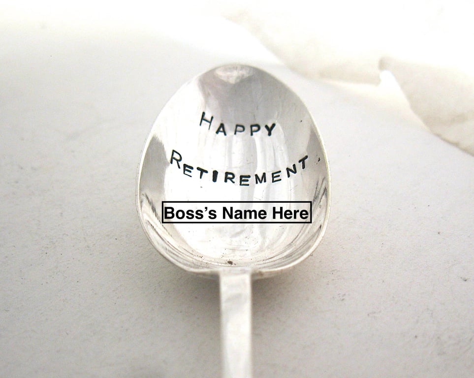 Personalised Retirement Spoon, Choose Size and Message