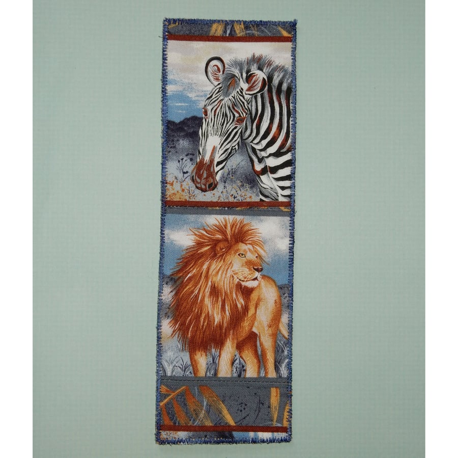 Bookmark Zebra and Lion