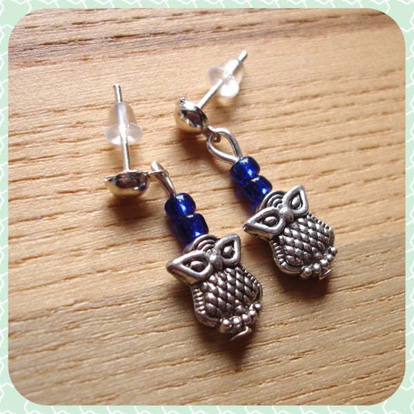 Teeny Owl Studs Earrings Jewellery