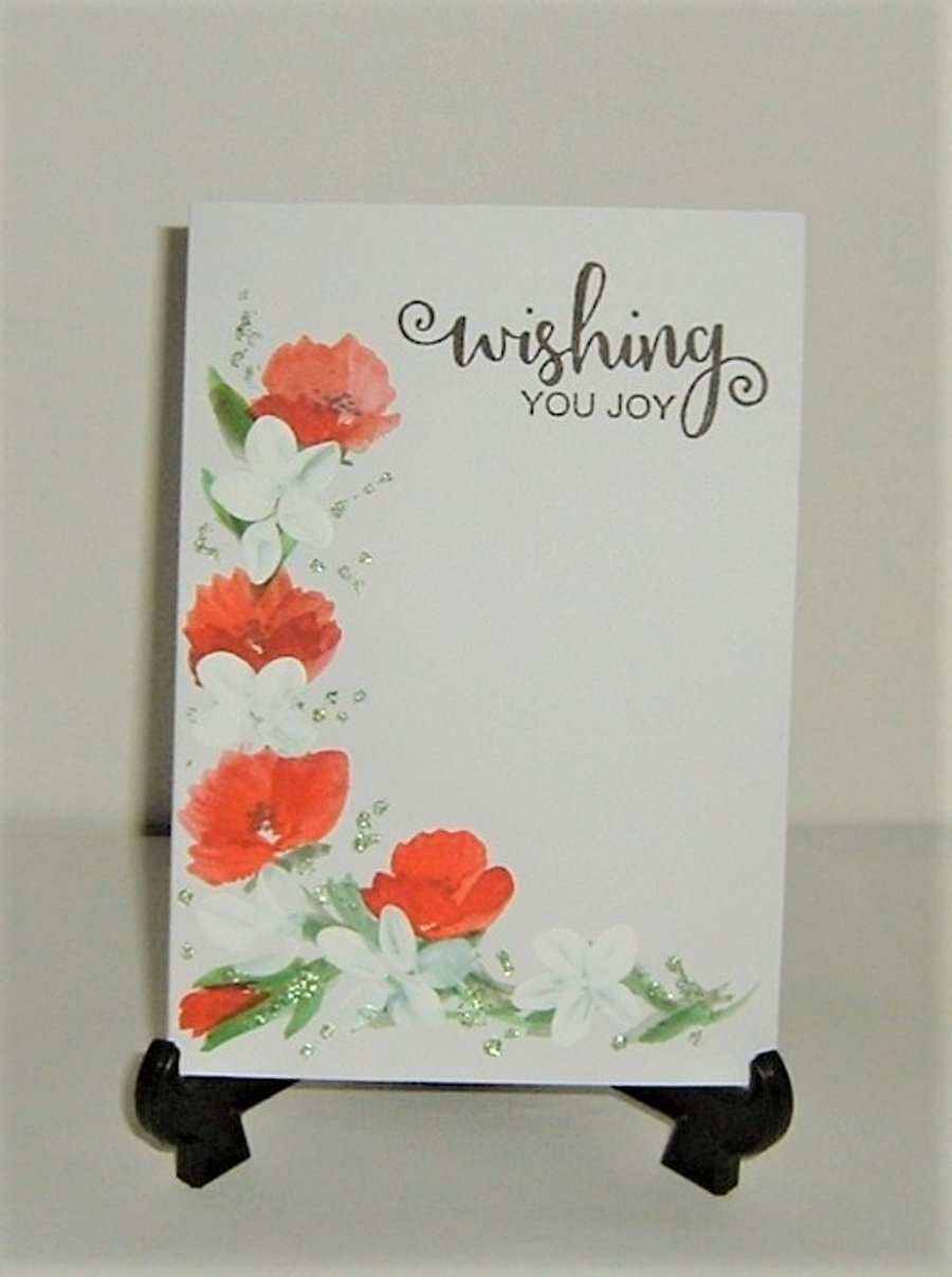 original hand painted greetings card ( ref F 517)