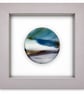 Framed fused glass rondel - J
