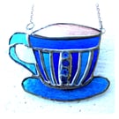 Teacup Stained Glass Suncatcher coffee cup mug 016